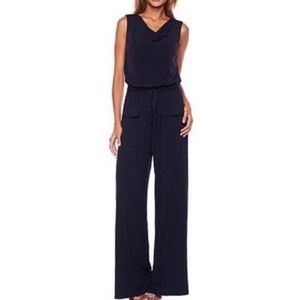NWT Vince Camuto Sleeveless Navy Cowl Jumpsuit